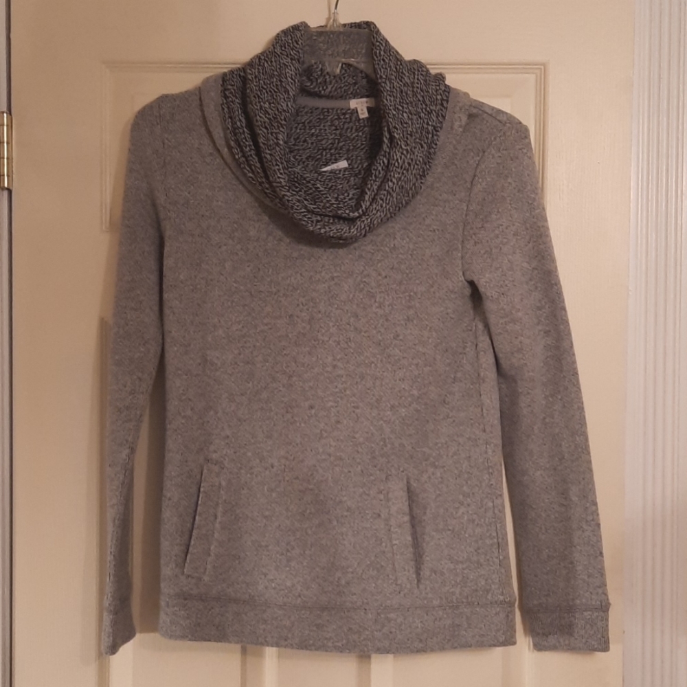 NWT J.crew Factory Cowl neck gray sweatshirt. Size small.